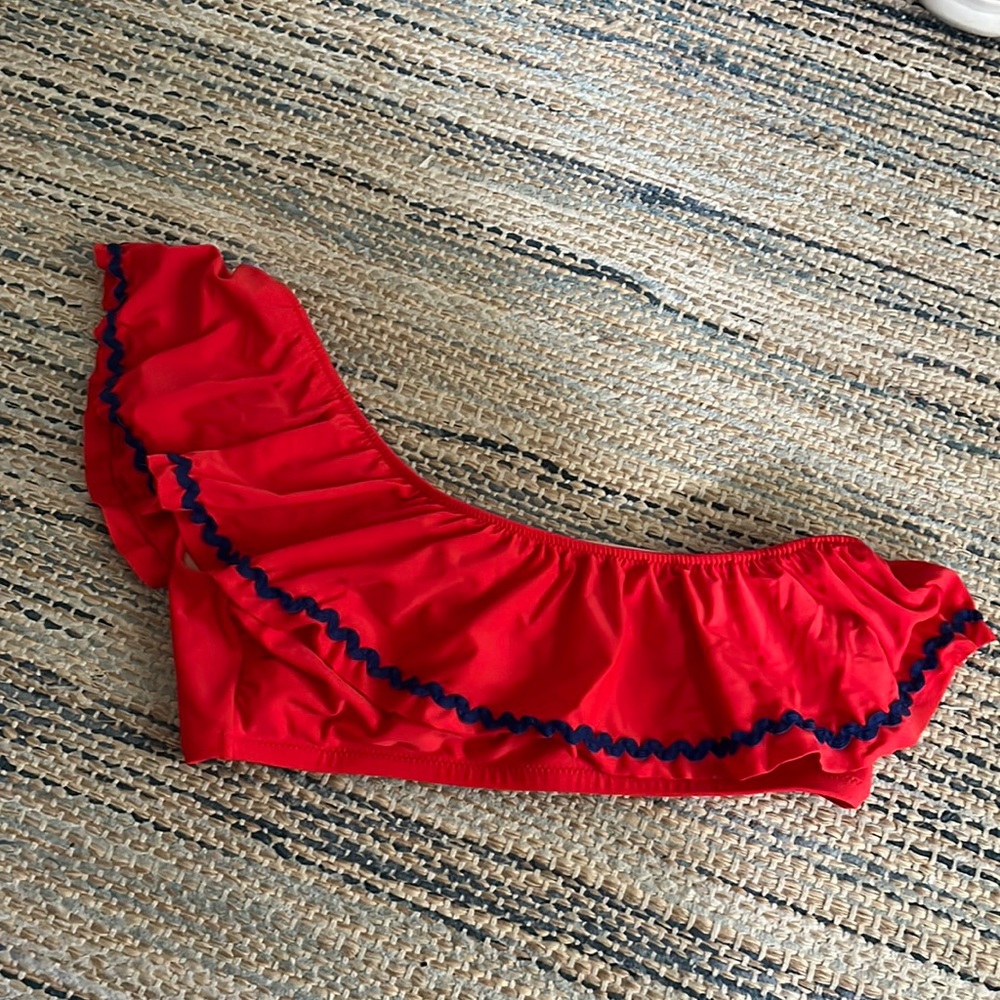 Jcrew Factory Ric-Rac One Shoulder Bikini Top